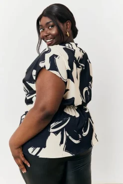 Abstract Drape Top