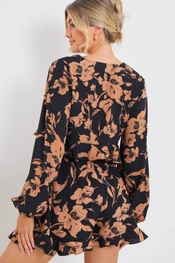 Abstract Floral Frill Co-Ord Shorts