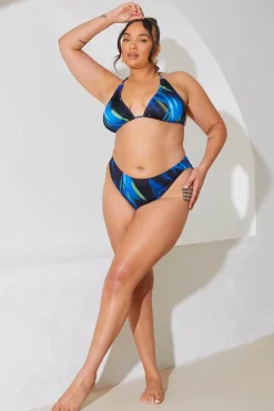 Abstract Print Boomerang Bikini Bottoms