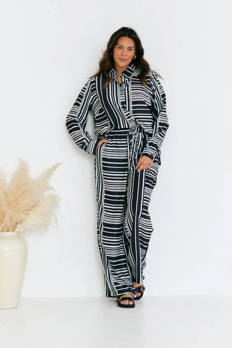 Abstract Stripe Co-Ord Shirt