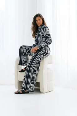 Abstract Stripe Co-Ord Shirt