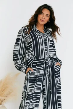Abstract Stripe Co-Ord Shirt