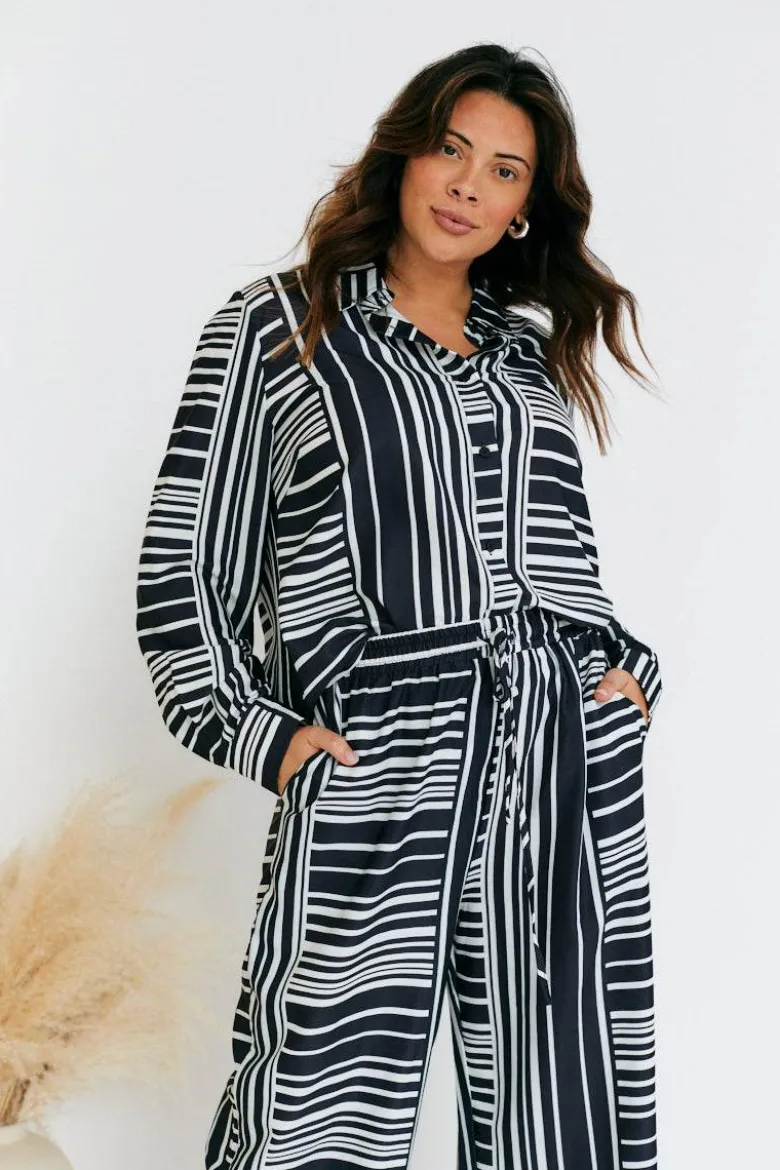 Abstract Stripe Co-Ord Shirt