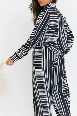 Abstract Stripe Co-Ord Shirt