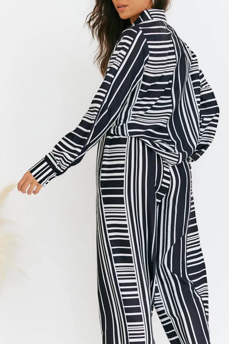 Abstract Stripe Co-Ord Shirt