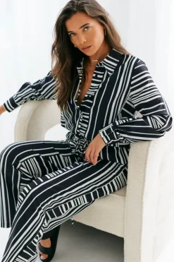 Abstract Stripe Co-Ord Shirt