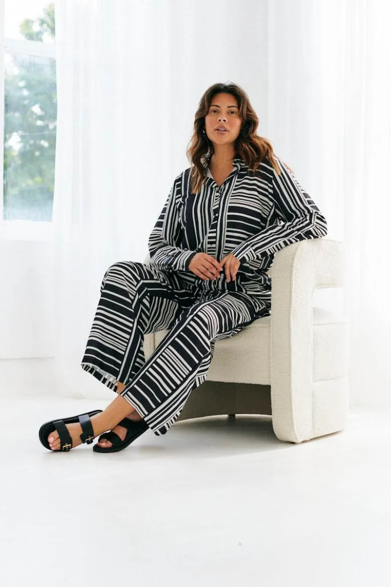 Abstract Stripe Co-Ord Shirt
