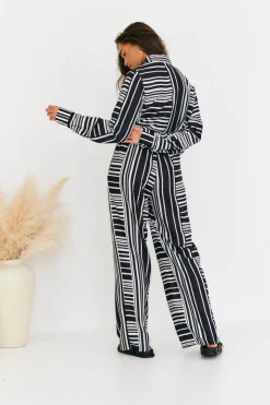 Abstract Stripe Co-Ord Trouser