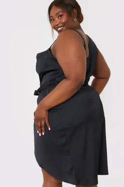 Asymmetric Cowl Neck Dress