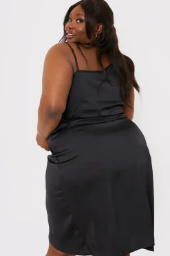 Asymmetric Cowl Neck Dress