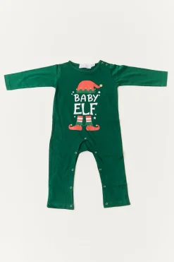 Babies Elf Print Matching Family Romper