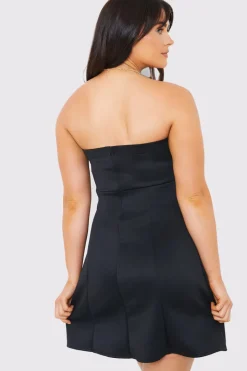 Bandeau A Line Mini Dress