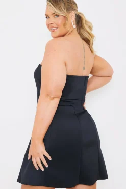 Bandeau A Line Mini Dress