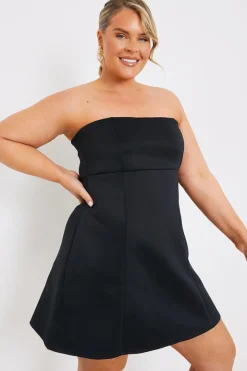 Bandeau A Line Mini Dress
