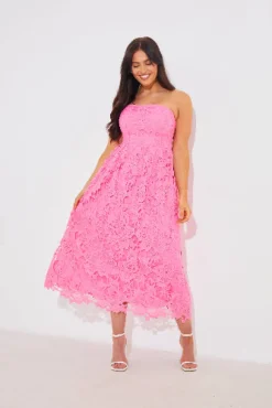 Bandeau Lace Midaxi Dress