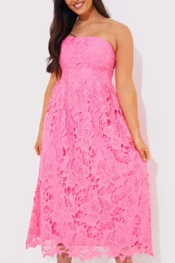 Bandeau Lace Midaxi Dress