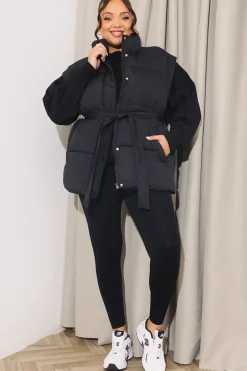 Belted Puffer Gilet
