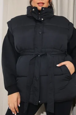 Belted Puffer Gilet