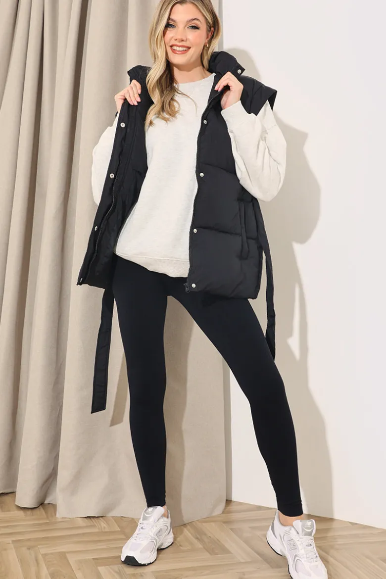Belted Puffer Gilet