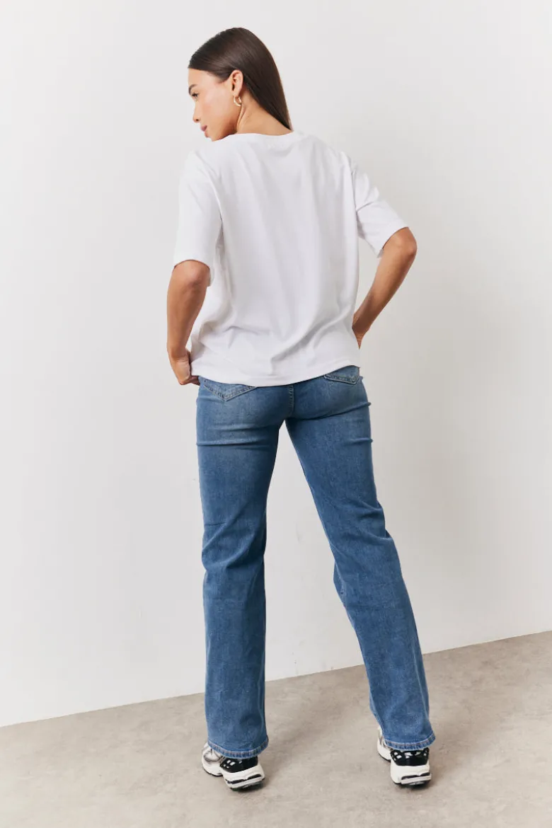 Black and White 2 Pack Slouchy V-Neck T-Shirt
