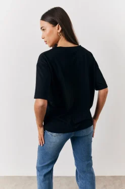 Black and White 2 Pack Slouchy V-Neck T-Shirt