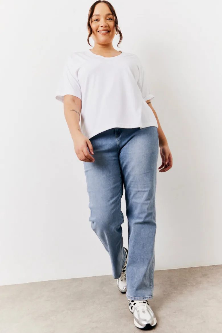 Black and White 2 Pack Slouchy V-Neck T-Shirt