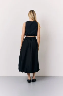 Black Balloon Co-Ord Crop Top