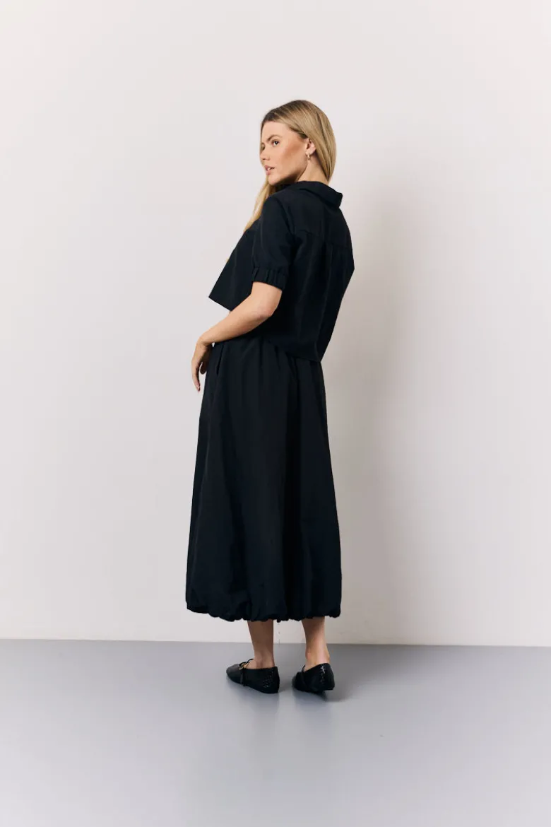 Black Co-Ord Cropped Shirt