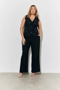 Black Embellished Waistcoat
