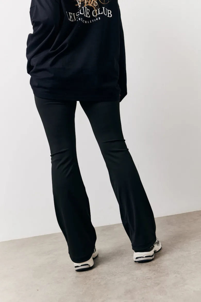 Black Flare Leg High Waisted Co-Ord Yoga Trousers
