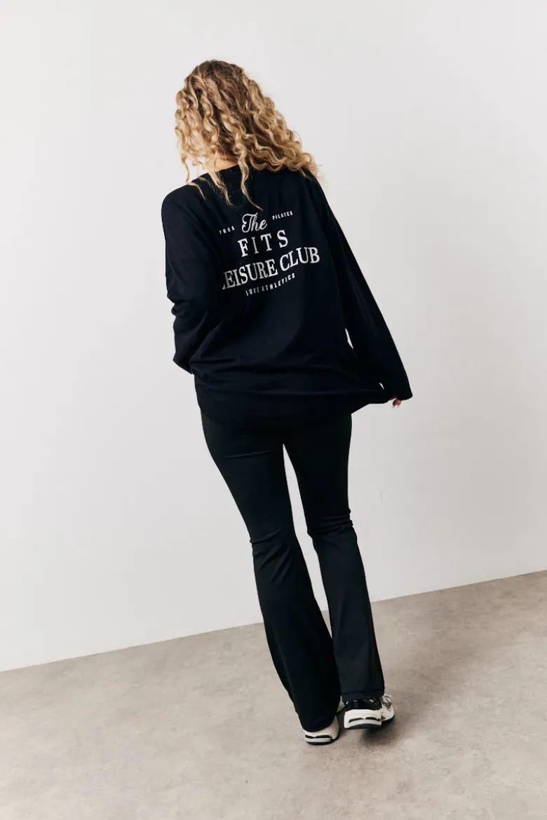 Black Flare Leg High Waisted Co-Ord Yoga Trousers