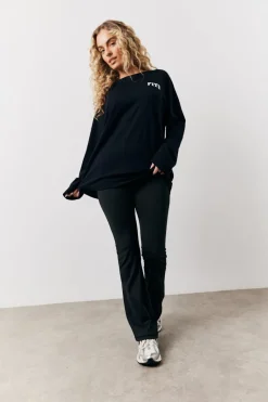Black Flare Leg High Waisted Co-Ord Yoga Trousers