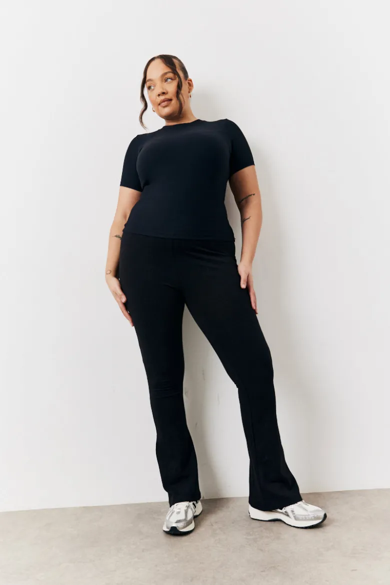 Black 2 Pack Jersey Kickflare and Legging