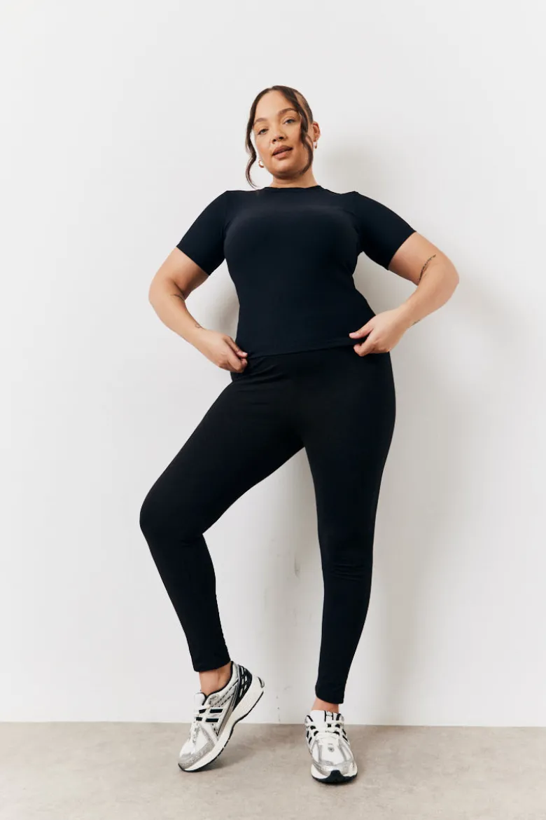 Black 2 Pack Jersey Kickflare and Legging