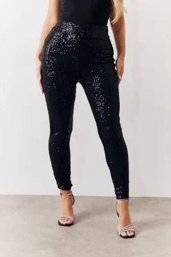 Black Premium Sequin Leggings