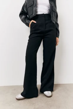 Black Tailored Wide Leg Trouser