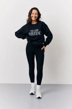 Black Team Bride Slogan Sweatshirt
