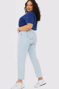 Bleach Wash Mom Jean