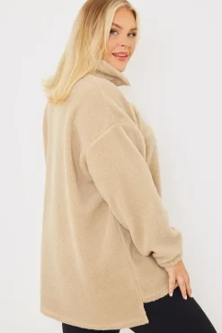 Borg Half Zip Pullover Sweatshirt