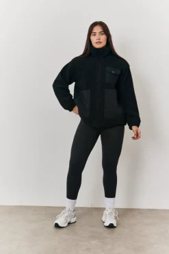 Borg Jacket With Pocket Detail