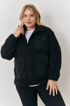 Borg Jacket With Pocket Detail