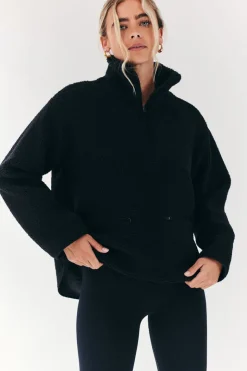 Borg Lined Half Zip Up Fleece