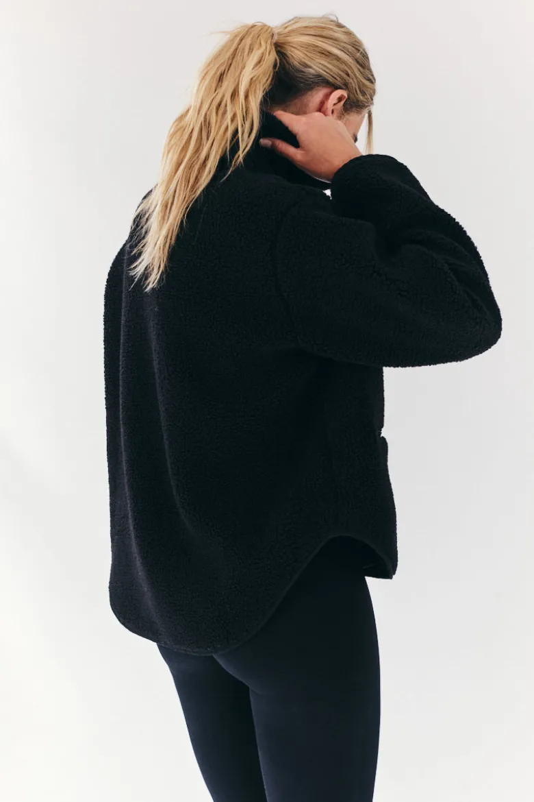 Borg Lined Half Zip Up Fleece