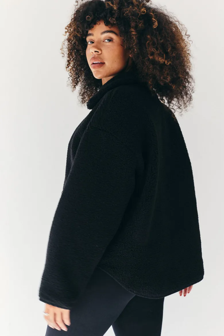 Borg Lined Half Zip Up Fleece