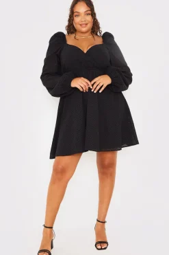 Broderie Cut Out Mini Dress