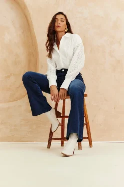 Broderie Shirt Bodysuit
