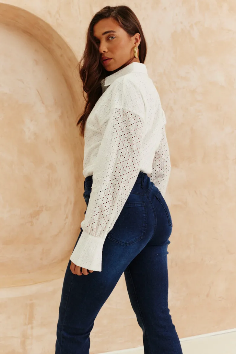 Broderie Shirt Bodysuit