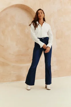 Broderie Shirt Bodysuit