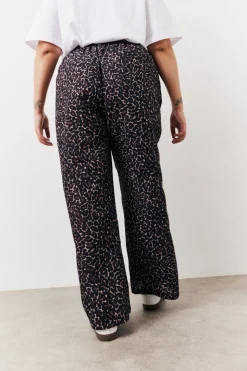 Brown Leopard Print Trousers