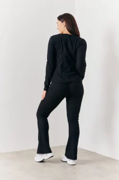 Brushed Rib Asymmetric Co-Ord Top